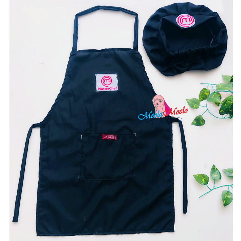Jual Satu Set Clemek Anak+ Topi Koki Masterchef Murah | Shopee Indonesia