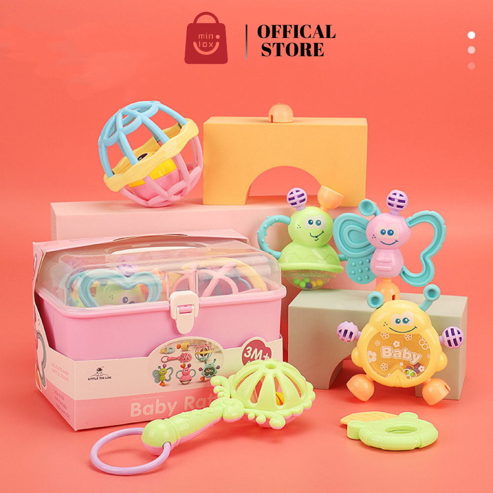 Jual Bayi Teether Mainan Bayi 6 Bulan Baby Teether Rattle Teething Kit