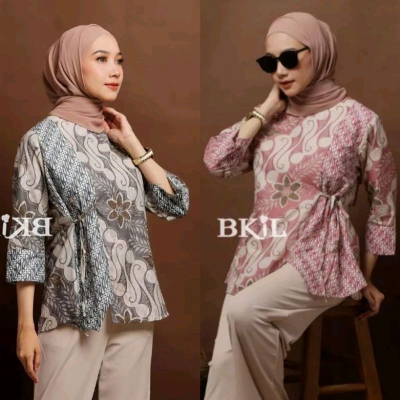 Jual Baju Batik Wanita | Atasan Batik Wanita Kerja | Batik Kerja Size M ...