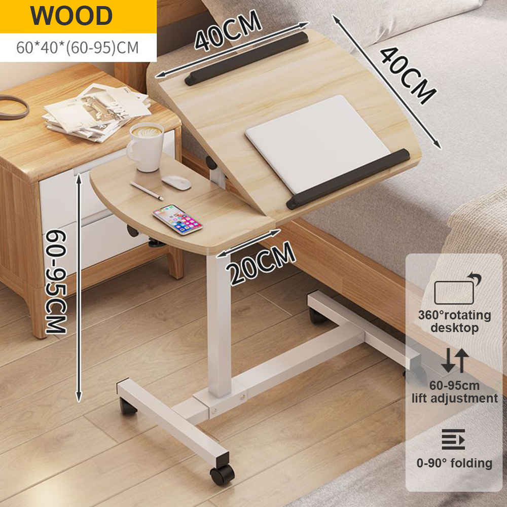 Jual Baikhome Meja Laptop Roda Samping Tempat Tidur Meja Lipat Portable ...