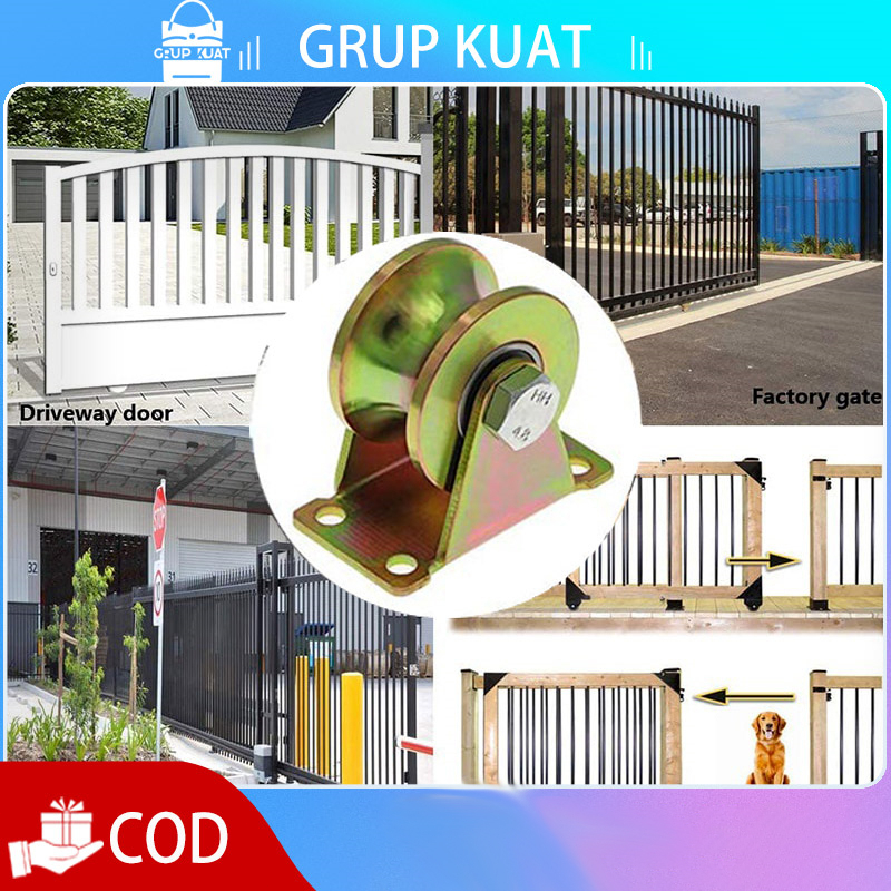 Jual 50mm Roda Pintu Pagar Besi Roda Pagar Model U & V Roda Besi Pagar