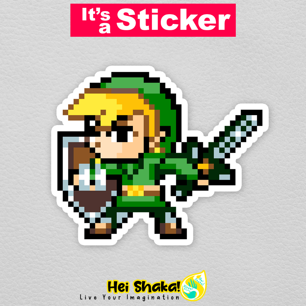 Jual Heishaka Stiker The Legend of Zelda Classic Link Sticker Gamer ...