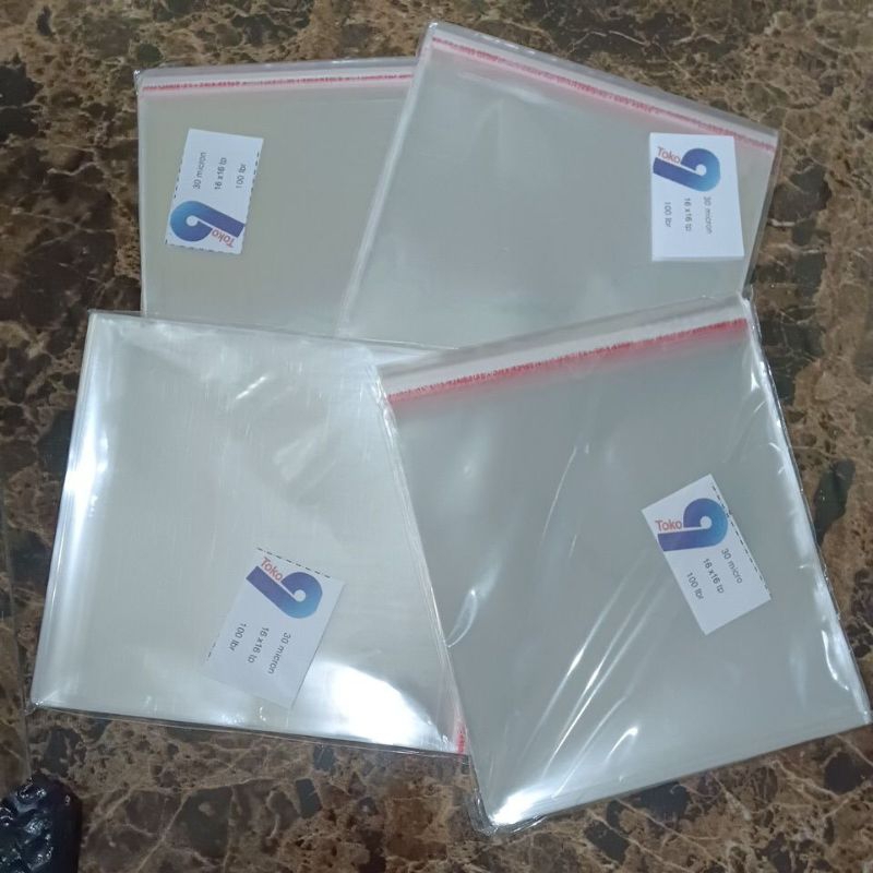 Jual plastik opp 16 x 16 tebal 30 mikron ada lem | Shopee Indonesia