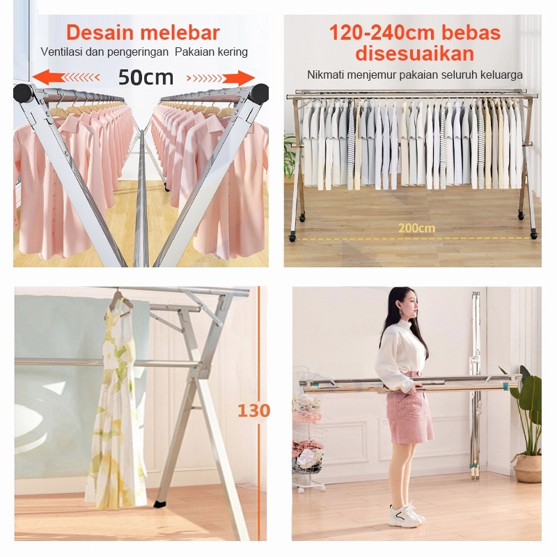 Jual 160 240cm Jemuran Baju Stainless Steel Jemuran Baju Stainless 