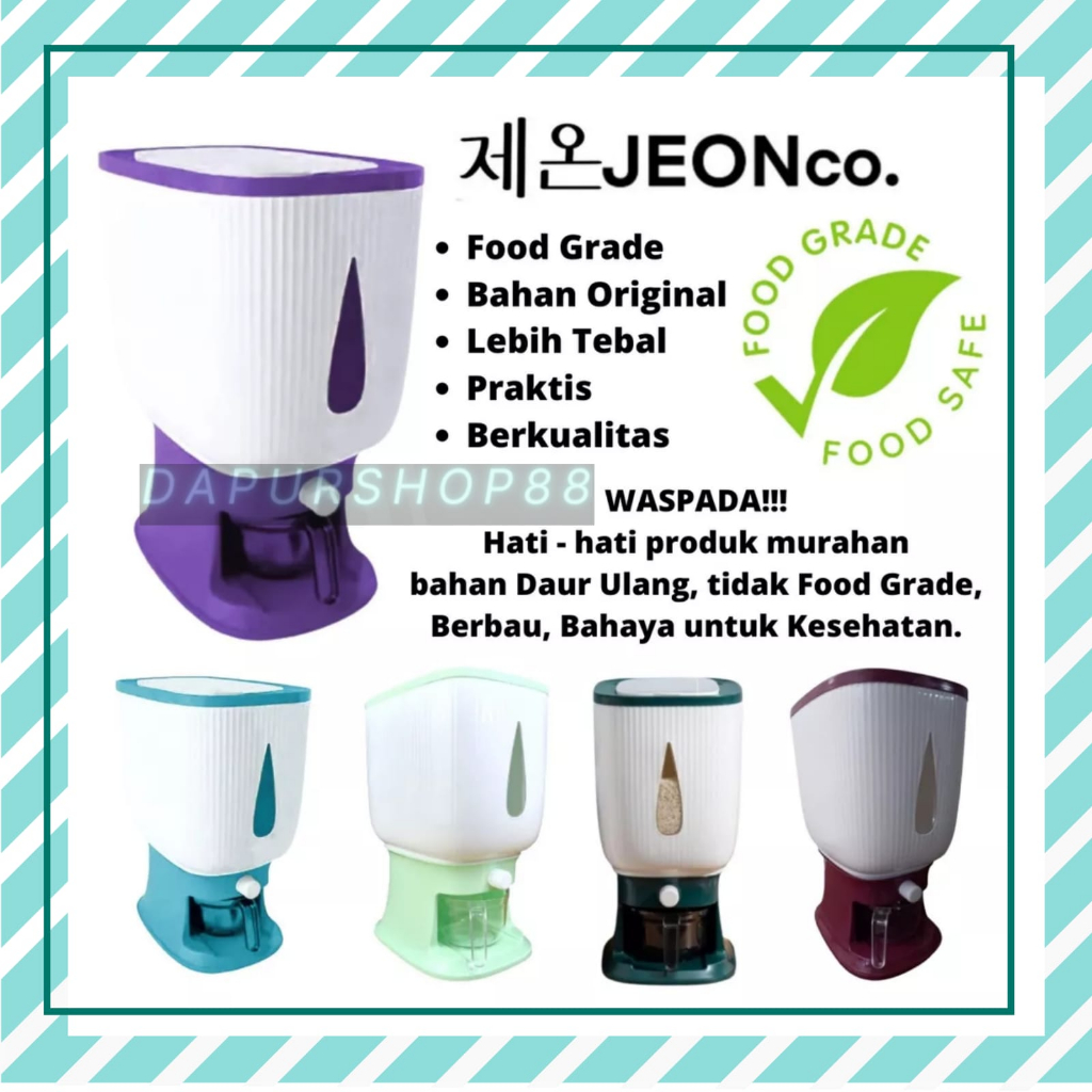 Jual DISPENSER BERAS JEON / TEMPAT WADAH BERAS JEON / DISPENSER BERAS ...