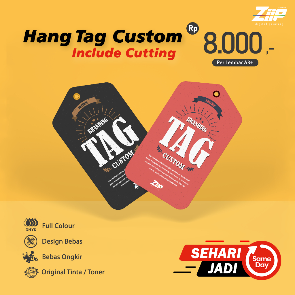 Jual Hang Tag Custom Include Cutting | Shopee Indonesia