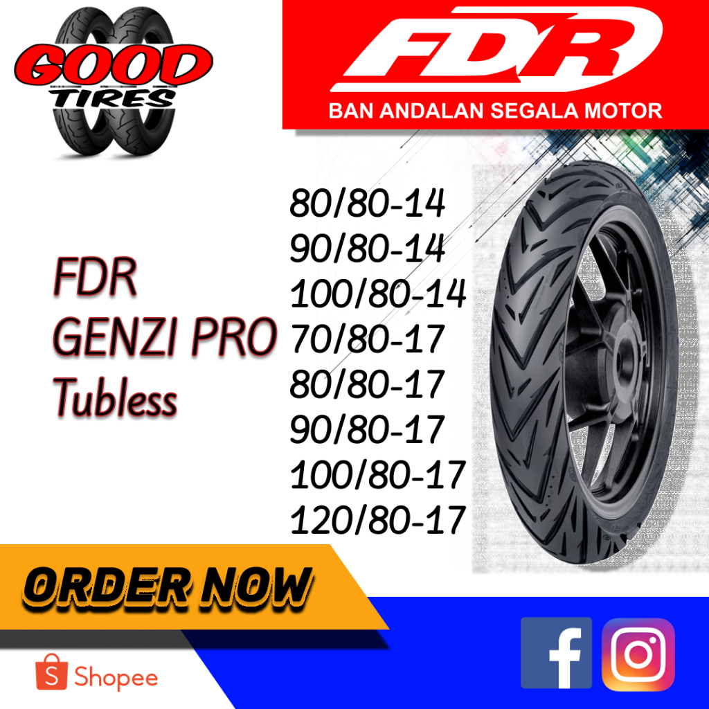 Jual Fdr Genzi Pro Ban Luar Tubless Shopee Indonesia