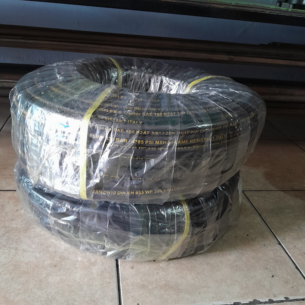 Jual HOSE HYDRAULIC SAE 100 R2AT UKURAN 3/8 INCH WP.330BAR/4785PSI ...