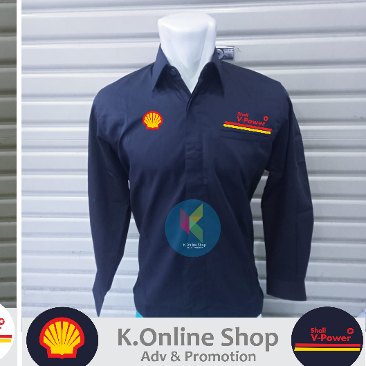 Jual kemeja shell V power Seragam Shell V power Baju Shell V Power ...