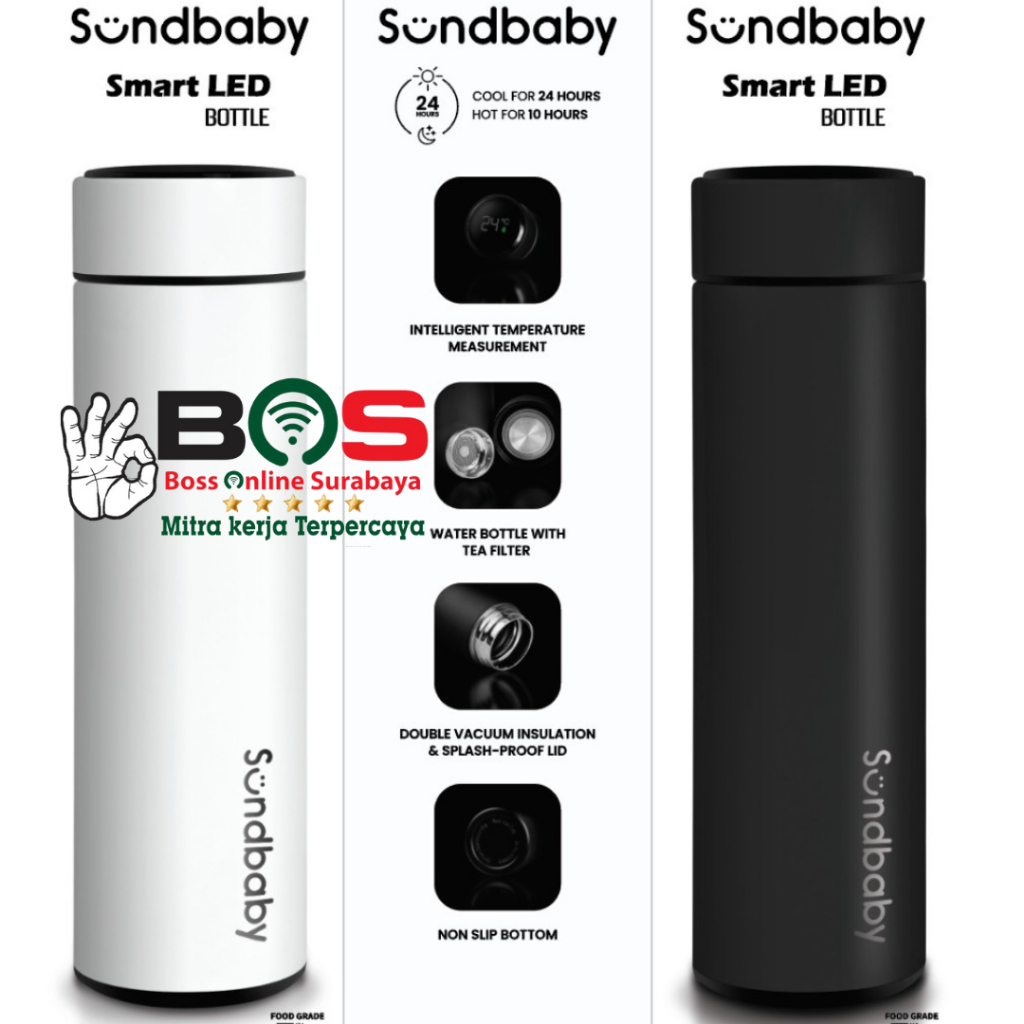 Jual Bolde Sundbaby Smart LED Bottle Digital botol Minum Termos Digital ...