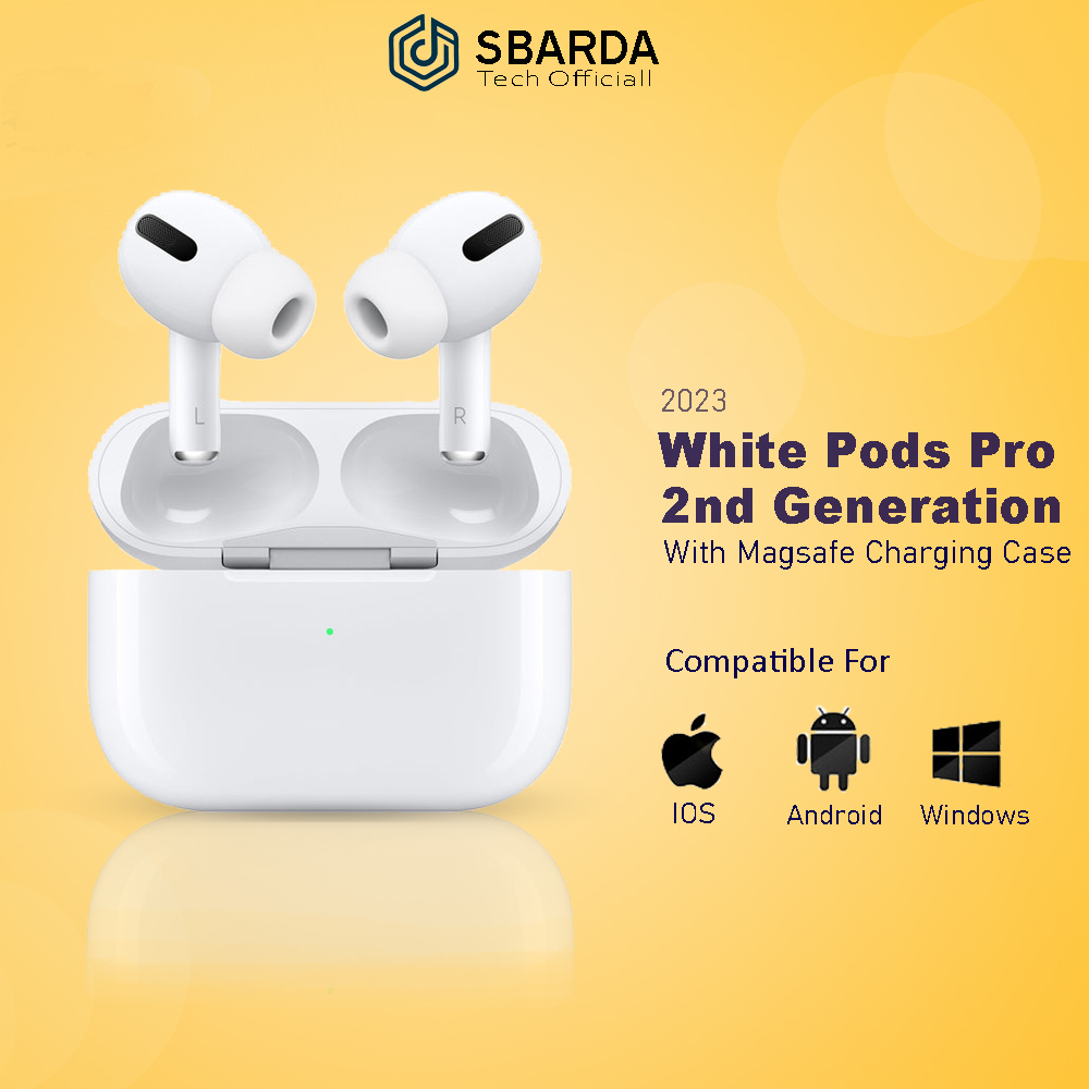 Jual NEW 2023 - White Pods Pro 3 / 2nd Generasi With Magsafe Wirelles ...