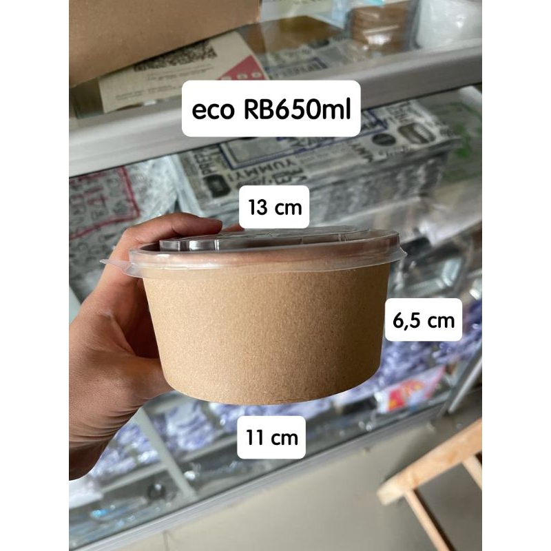 Jual [ISI 25pc + tutup] PAPER BOWL 500ML PUTIH 800ML 650ML COKLAT + LID ...