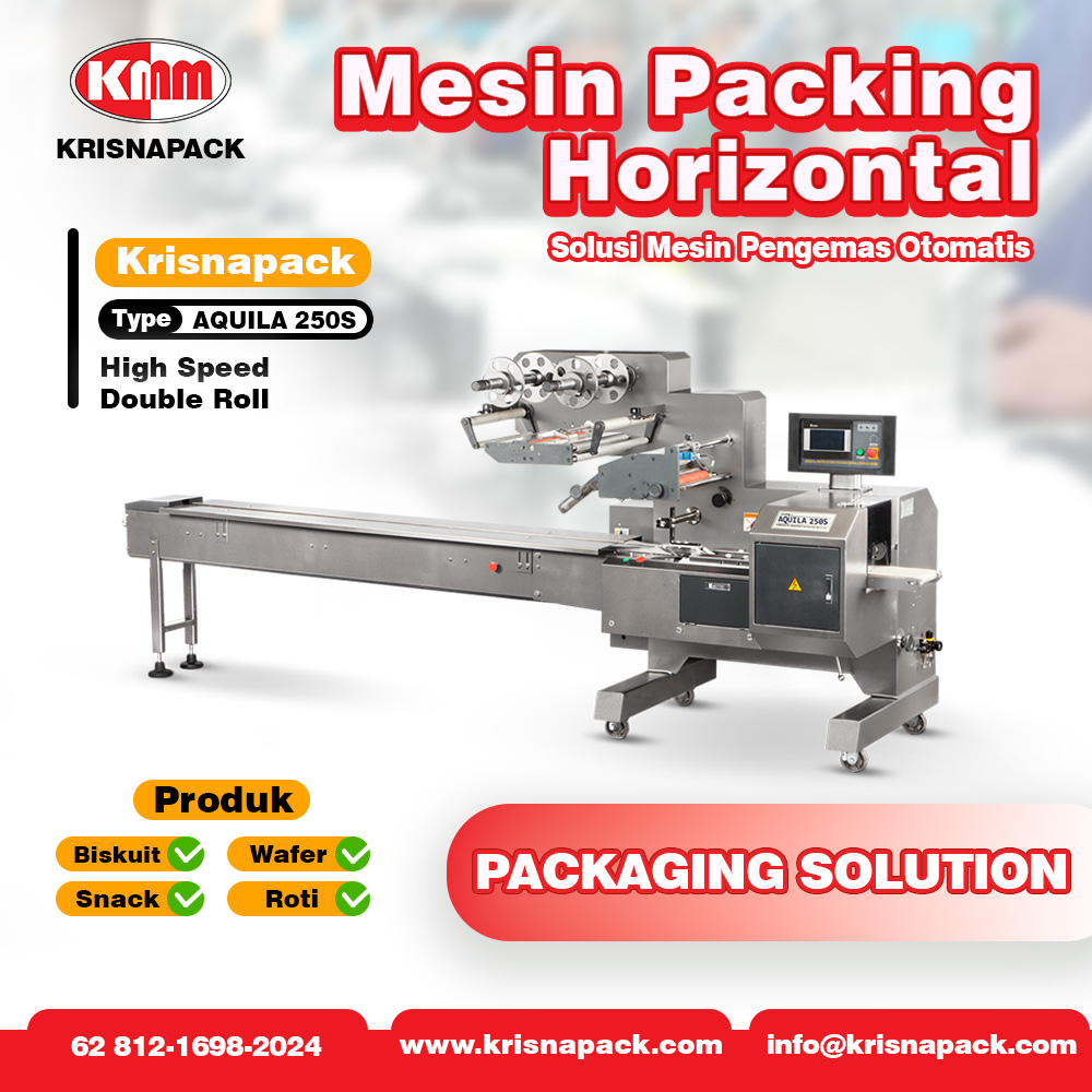 Jual Pusat Mesin Pengemas Makanan Otomatis Horizontal Packaging Machine