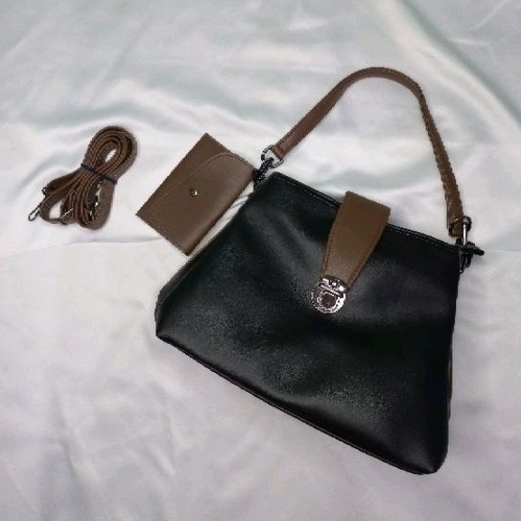 Jual caca shoulder dan siling bag (hitam) | Shopee Indonesia