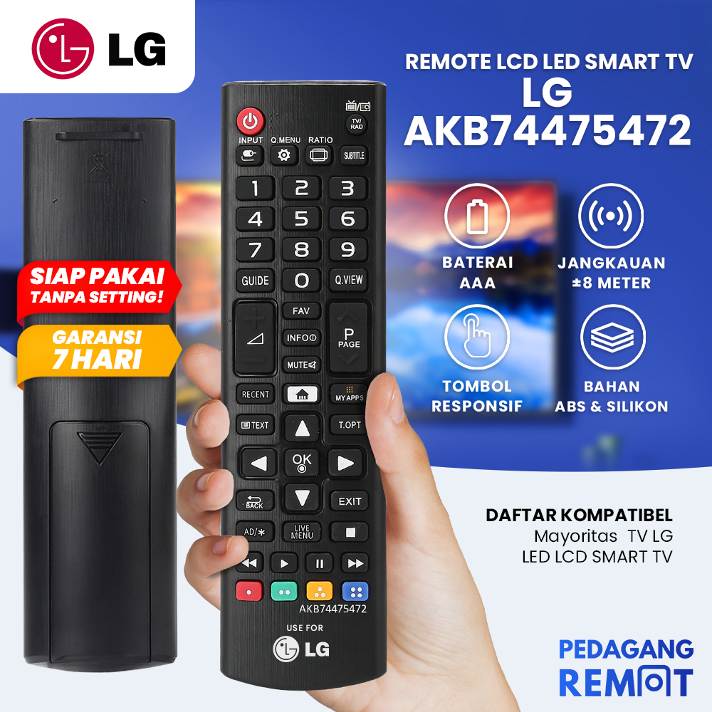 Jual Remot Remote TV LG LCD LED Smart TV AKB74475472 Shopee Indonesia