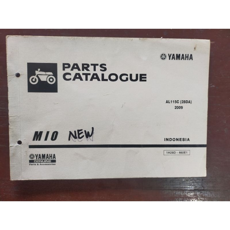 Jual Buku Parts Katalog Catalog Catalogue Yamaha Mio Tahun 2009