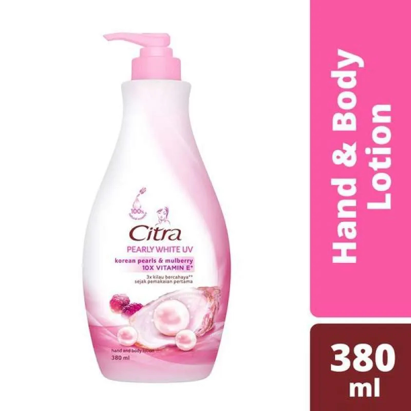 Jual Citra Hand Body Lotion Pearly / Bengkoang Natural Glow UV 380 ml