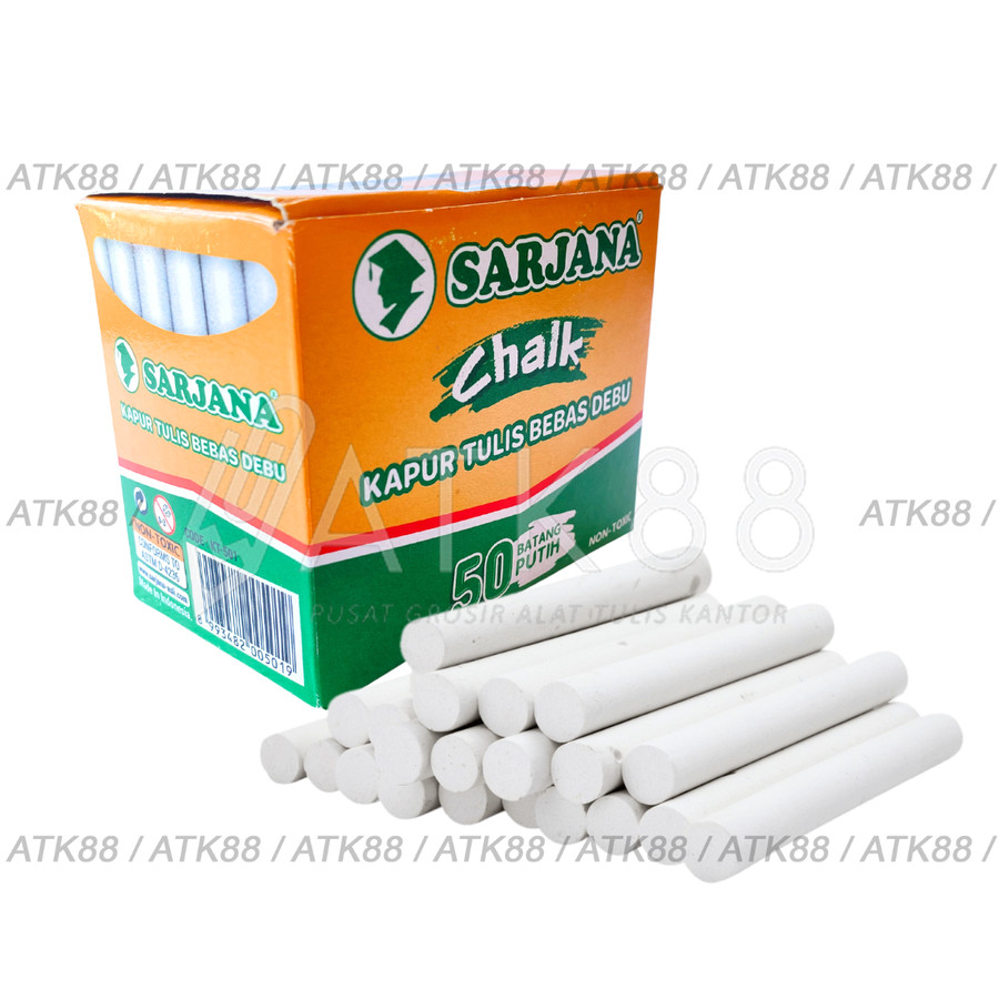 Jual Kapur Papan Tulis Blackboard Sarjana Putih White Chalk 50pcs 1 Box Shopee Indonesia 5924