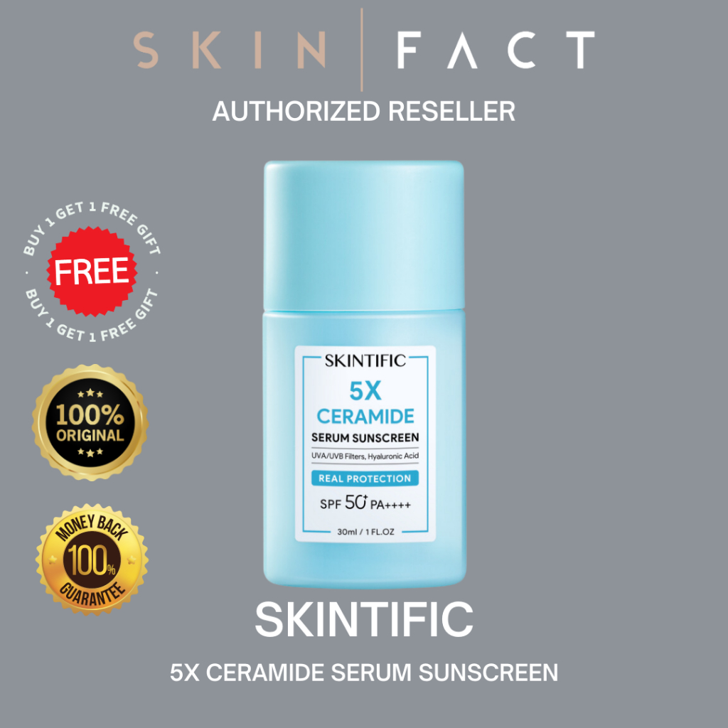 Jual SKINTIFIC 5X Ceramide Serum Sunscreen SPF50 PA++++ (GET FREE GIFT ...