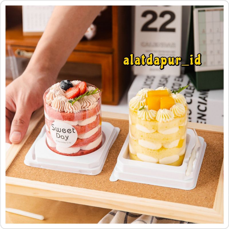 Jual 10pcs PREMIUM KOREAN tray mika kue tart kue potong slice cake box kotak dessert kue
