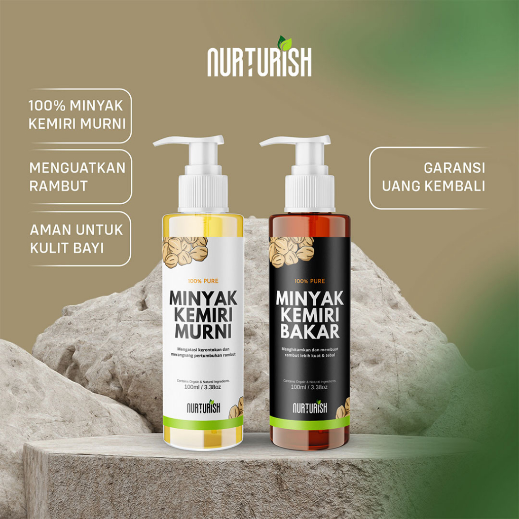 Jual NURTURISH - Minyak Kemiri Murni Alami Penumbuh Penebal & Perawatan ...