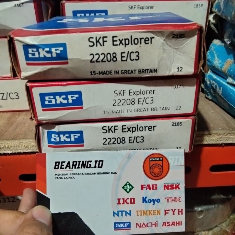 Jual Bearing Spherical 22208 E C3 SKF ORIGINAL | Shopee Indonesia