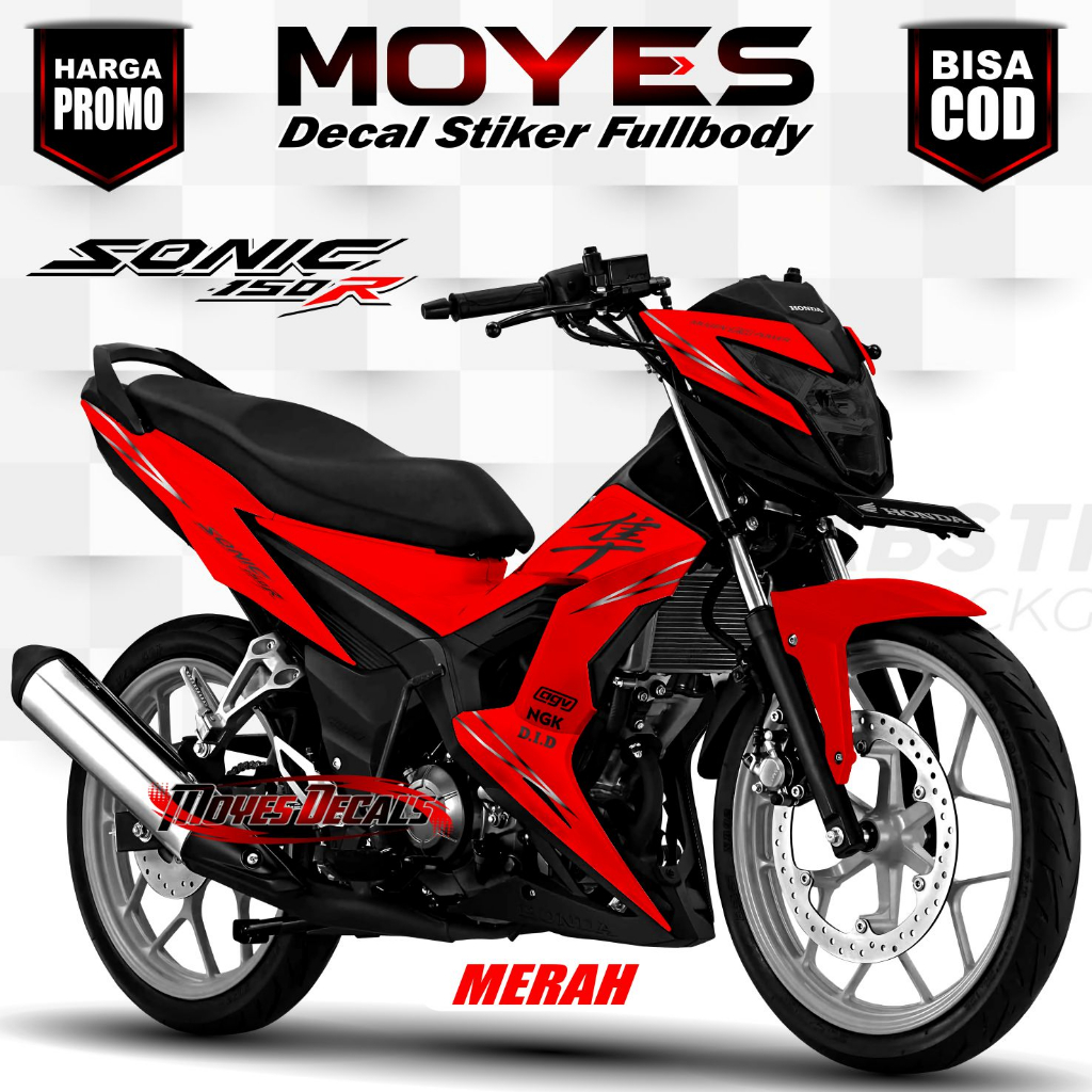 Jual Bayar Di Tempat Decal Sonic Fullbody Stiker Decal Honda Sonic Motif Keren