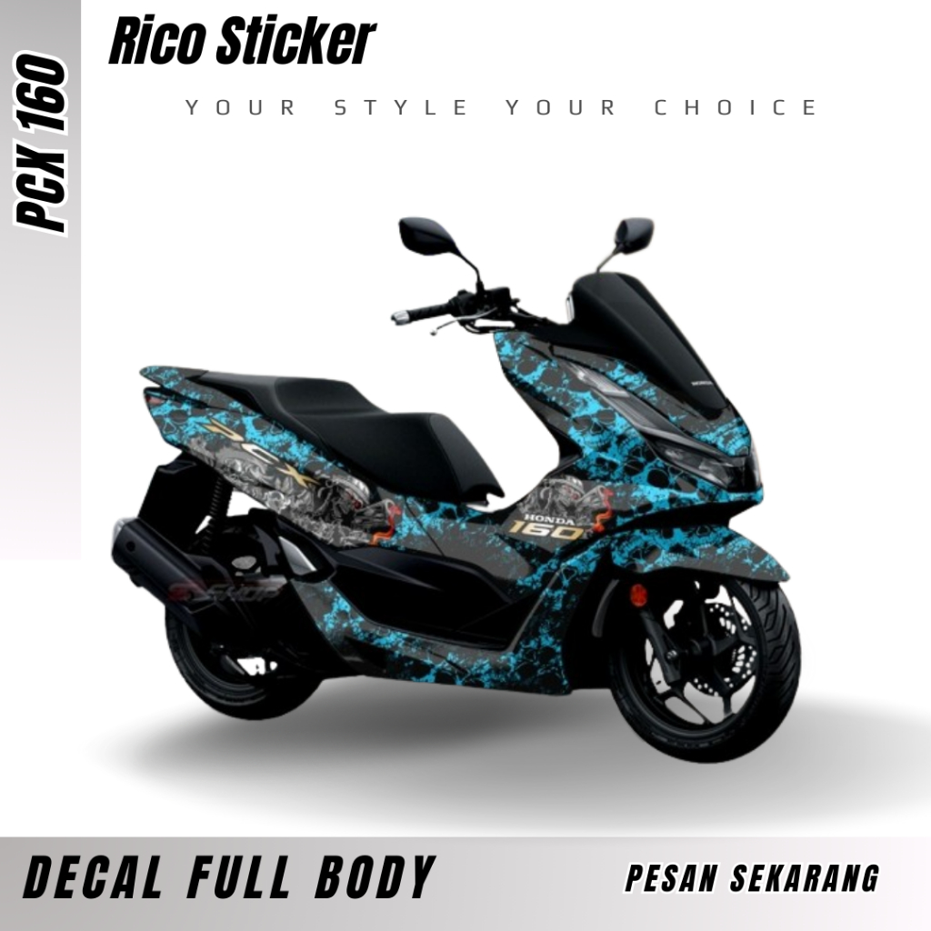 Jual Striping Motor PCX 160 Stiker Decal Modifikasi Full Body Terbaru