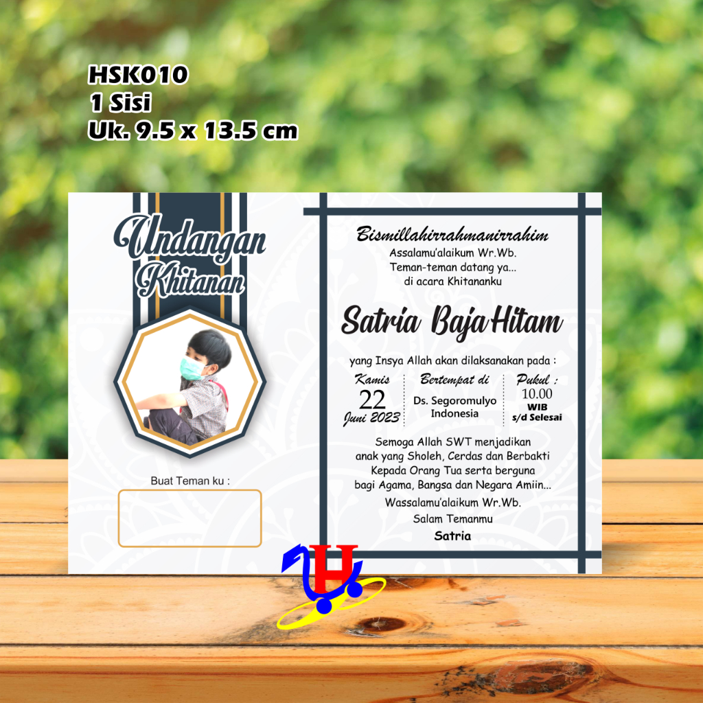 Jual Undangan Khitanan Anak, Sunatan, Undangan Mini, Undangan Satu