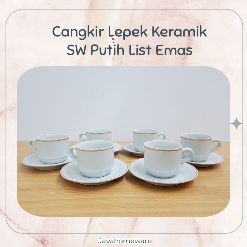 Jual Cangkir Lepek Keramik Lucky Isi Cangkir Lepek Shopee