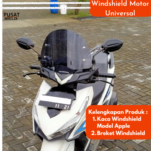 Jual Windshield Motor Universal Rayben ukuran 25cm x 40cm Visor Tameng ...