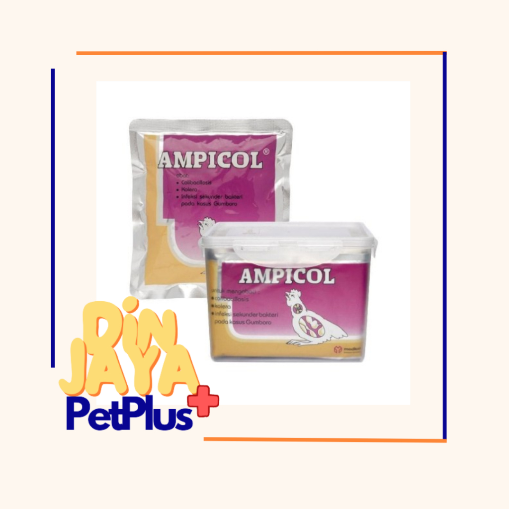 Jual AMPICOL 250GR (OBAT AYAM BURUNG SAKIT IINFEKSI MATA BERAIR ...