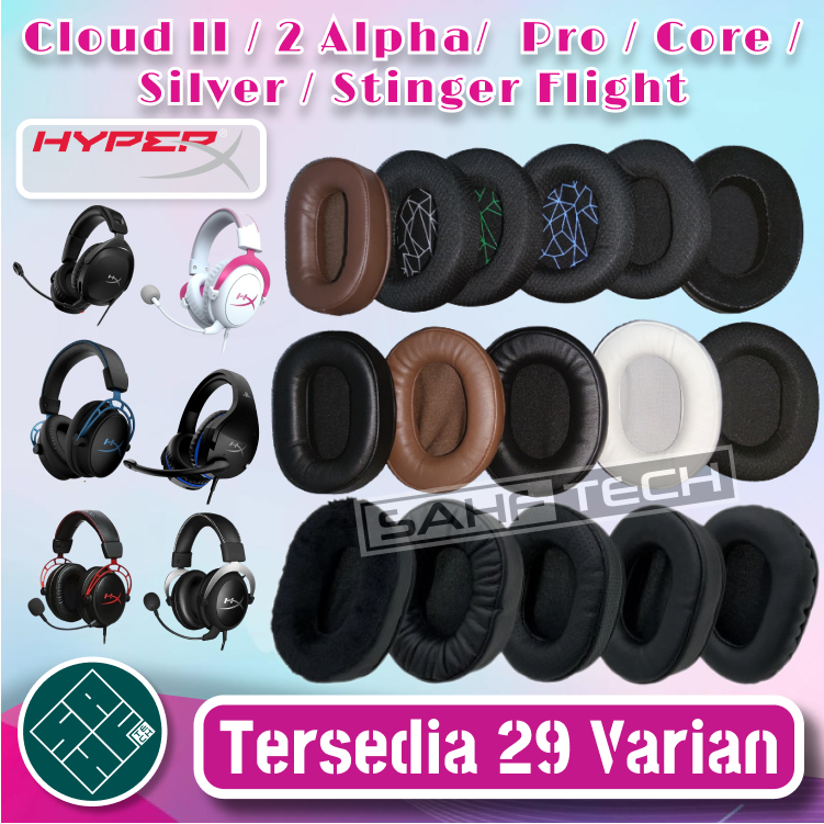 Replacement Ear Pads Cushions For HyperX Cloud II, Flight, Alpha, Stinger Headphones 7 thumbnail image