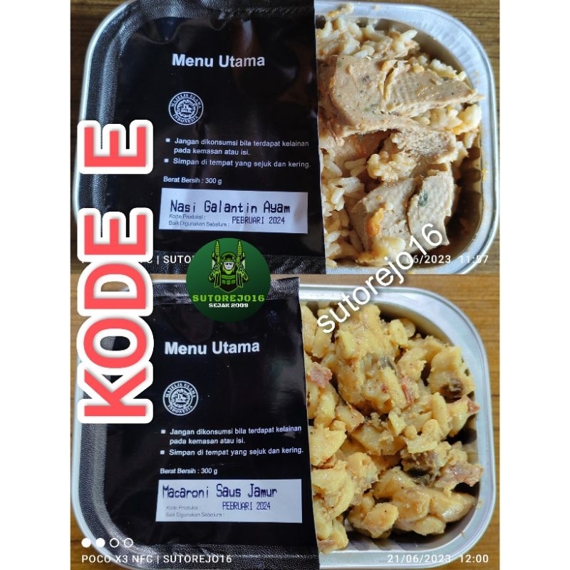 Jual ransum tni naraga makanan padat darurat mre foodration survival ...