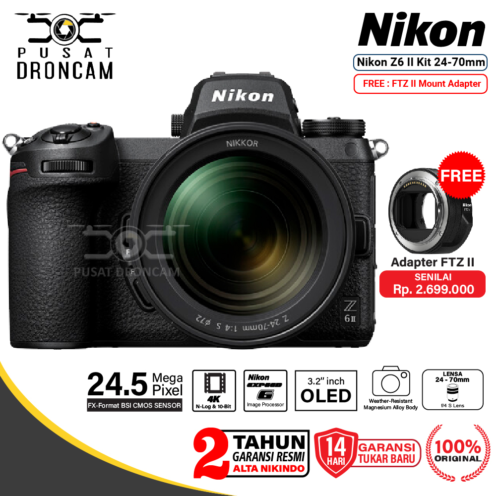 Jual Nikon Z6 II Nikon Z6II Nikon Z6 Mark II Kit 24-70mm f4 Original ...