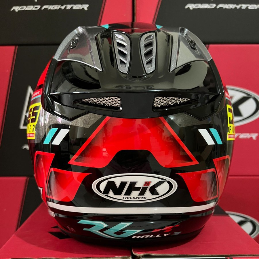 Jual Helm NHK R6 Rally 3 Black Red Glossy Half Face Single Visor ...