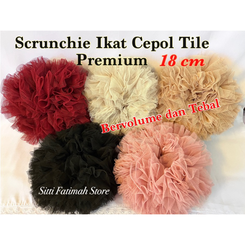 Jual SCRUNCHIE IKAT CEPOL TILE PREMIUM JUMBO XXL BERVOLUME | Shopee ...