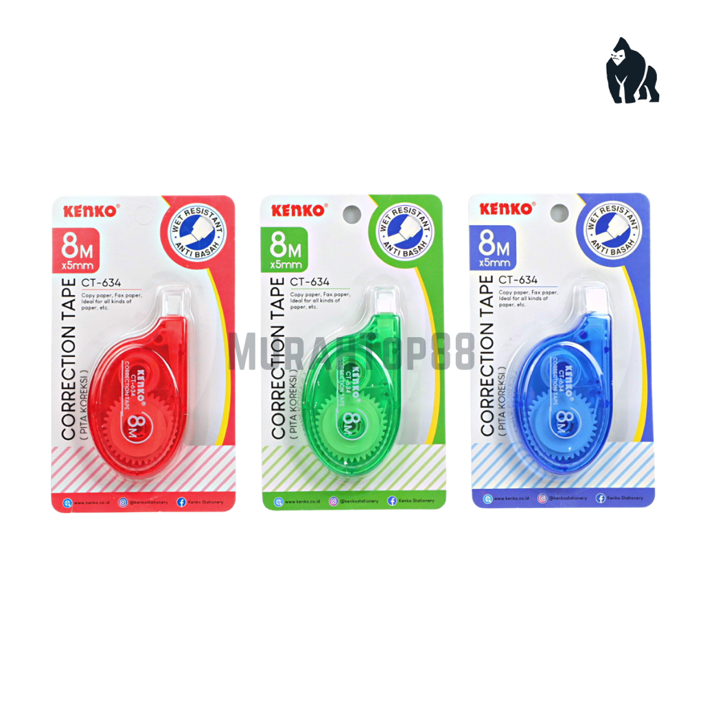 Jual Correction Tape Kenko CT634 / Tipex Kertas Roll Ecer / Pita