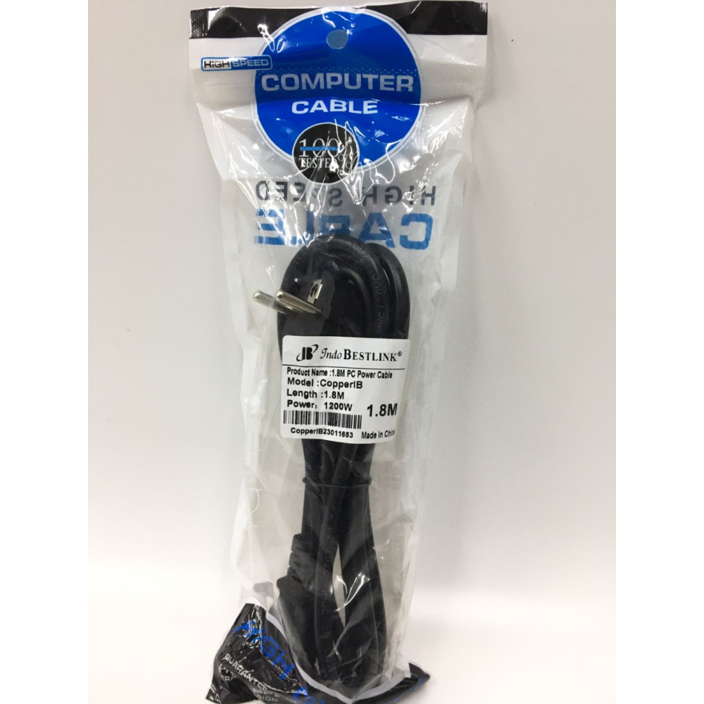 Jual Kabel Power Cpu Tebal 1,8m / Kabel Power PC 1,8m IB / power pc ...