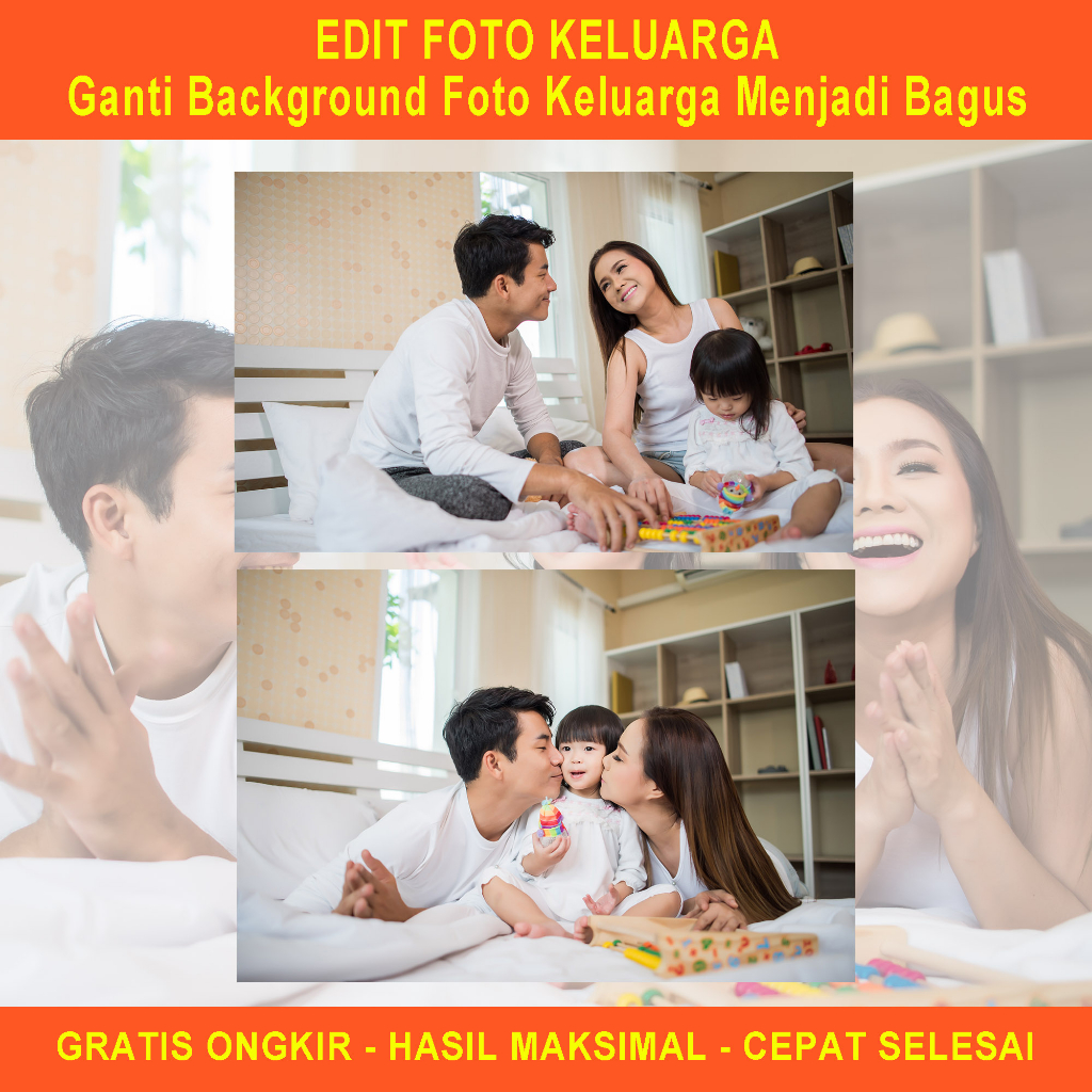 Jual Edit Foto Keluarga, Edit Background Foto Keluarga, Edit Foto