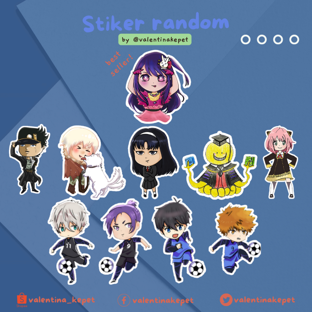 Jual STIKER ANIME RANDOM BEBAS PILIH | Shopee Indonesia