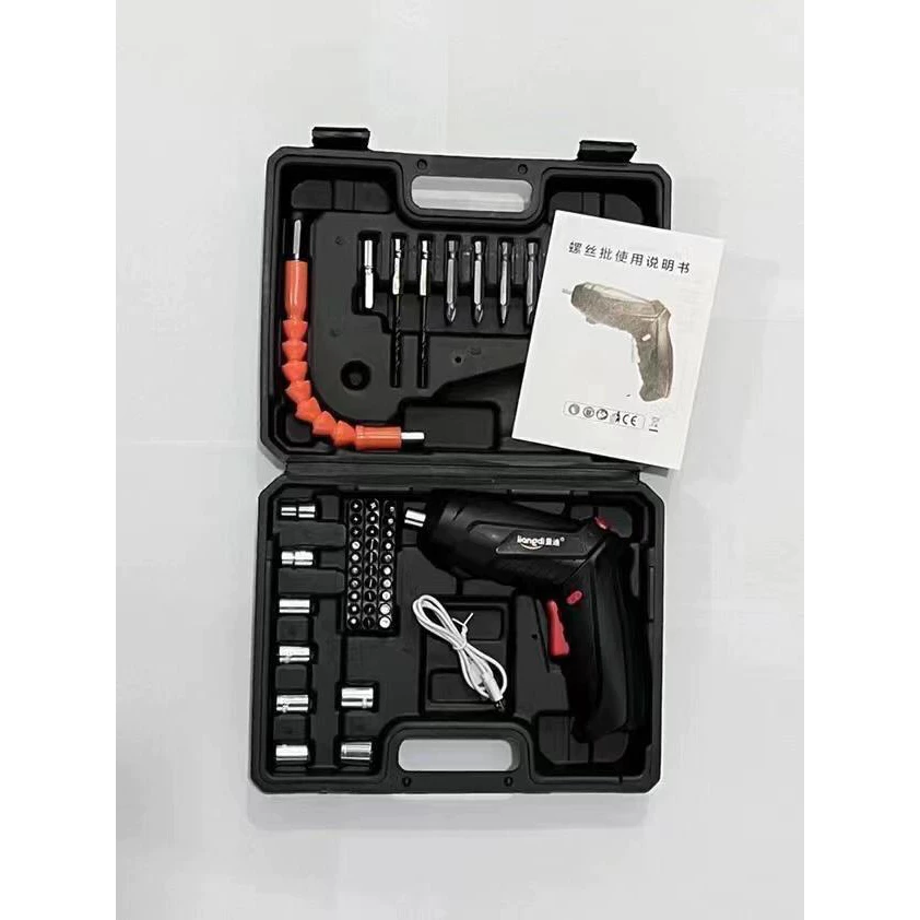 Obeng Bor Set 47 Pcs Cordless 4.2V Ergonomis | AutoStock