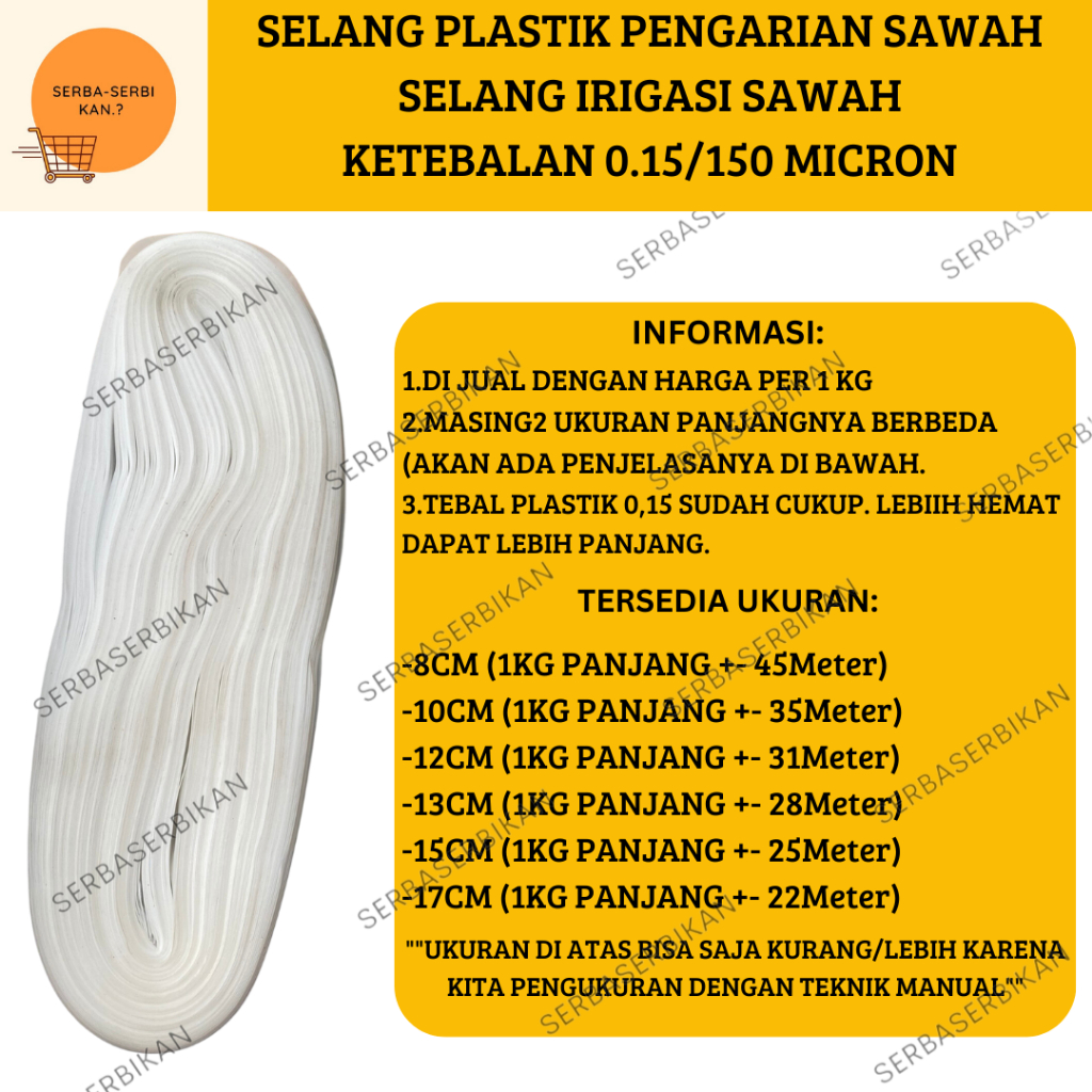 Jual SELANG PLASTIK SELANG PENGAIRAN IRIGASI SAWAH HARGA PER KG