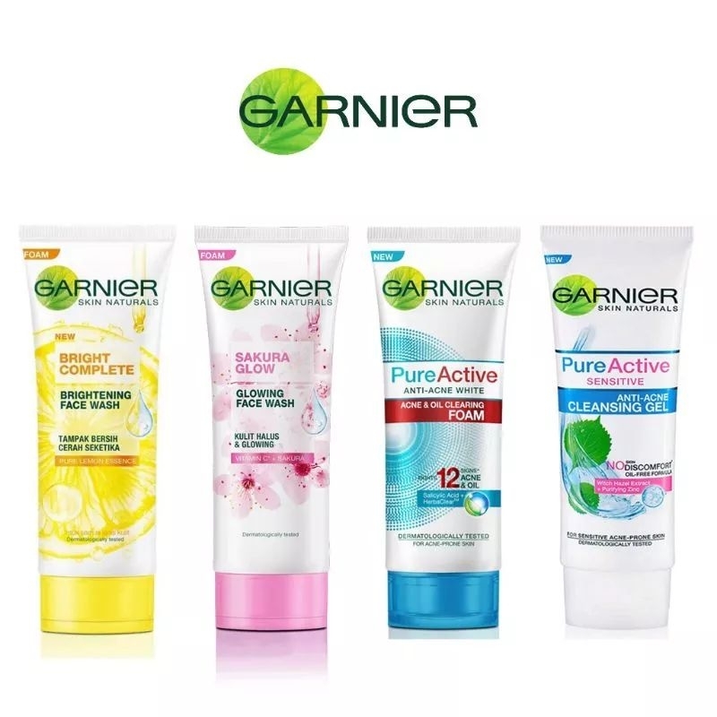 Jual GARNIER Face Wash Sakura Glow Bright Complete 50ml Facial wash