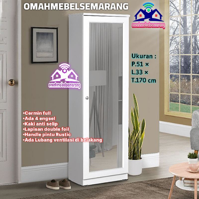 Jual Lemari Rak Tempat Sepatu Pintu Kaca Lsr 01 Shoes Rack Minimalis