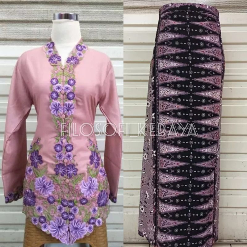 Jual FK-SET KEBAYA ENCIM ADAT BETAWI // KEBAYA ENCIM BORDIR BUNGA ...