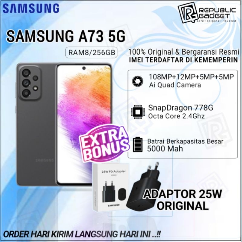 Jual Samsung Galaxy A73 5G Ram8/256Gb 100% Original & Garansi Resmi