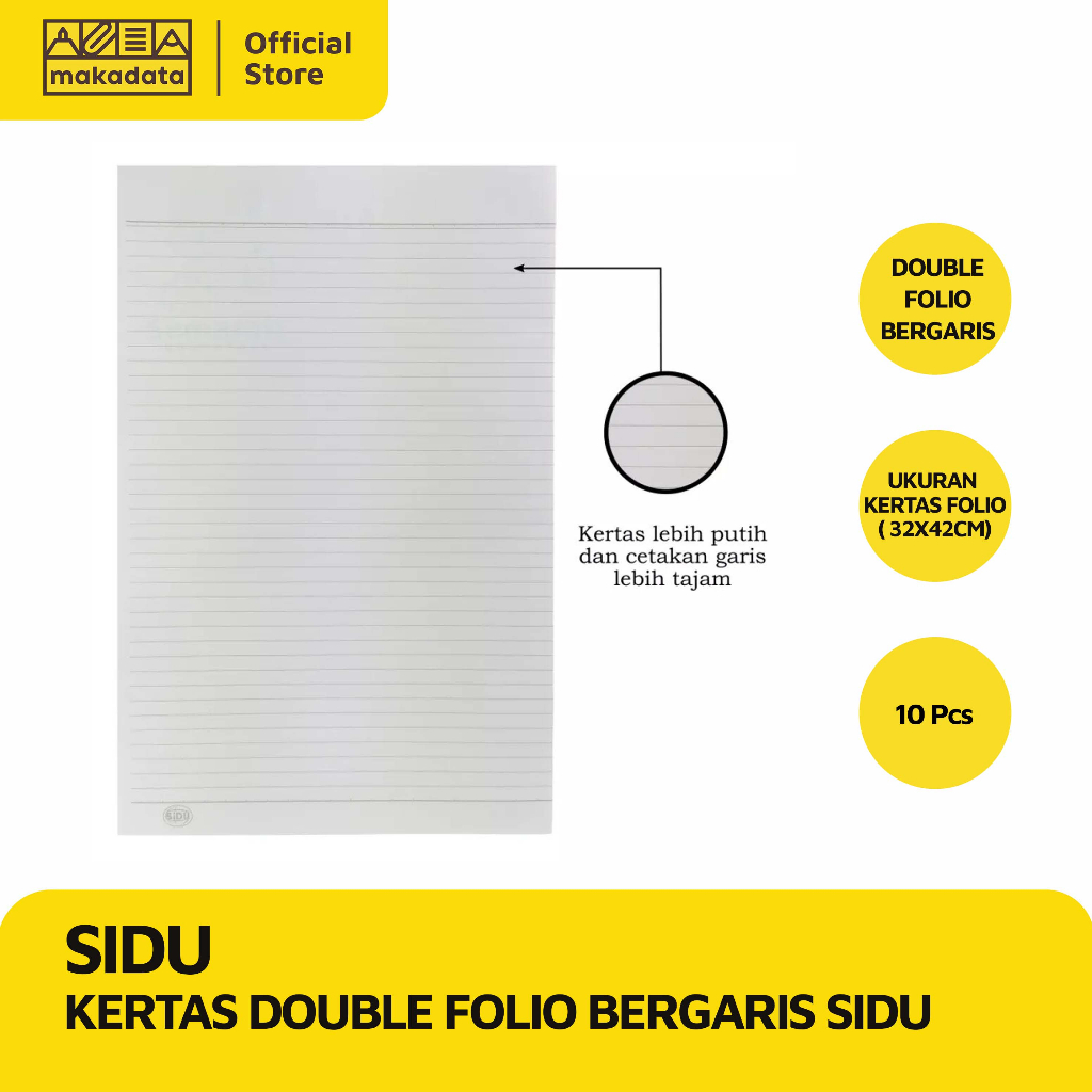 Jual Kertas Double Folio Bergaris Sidu Murah Shopee Indonesia 0348