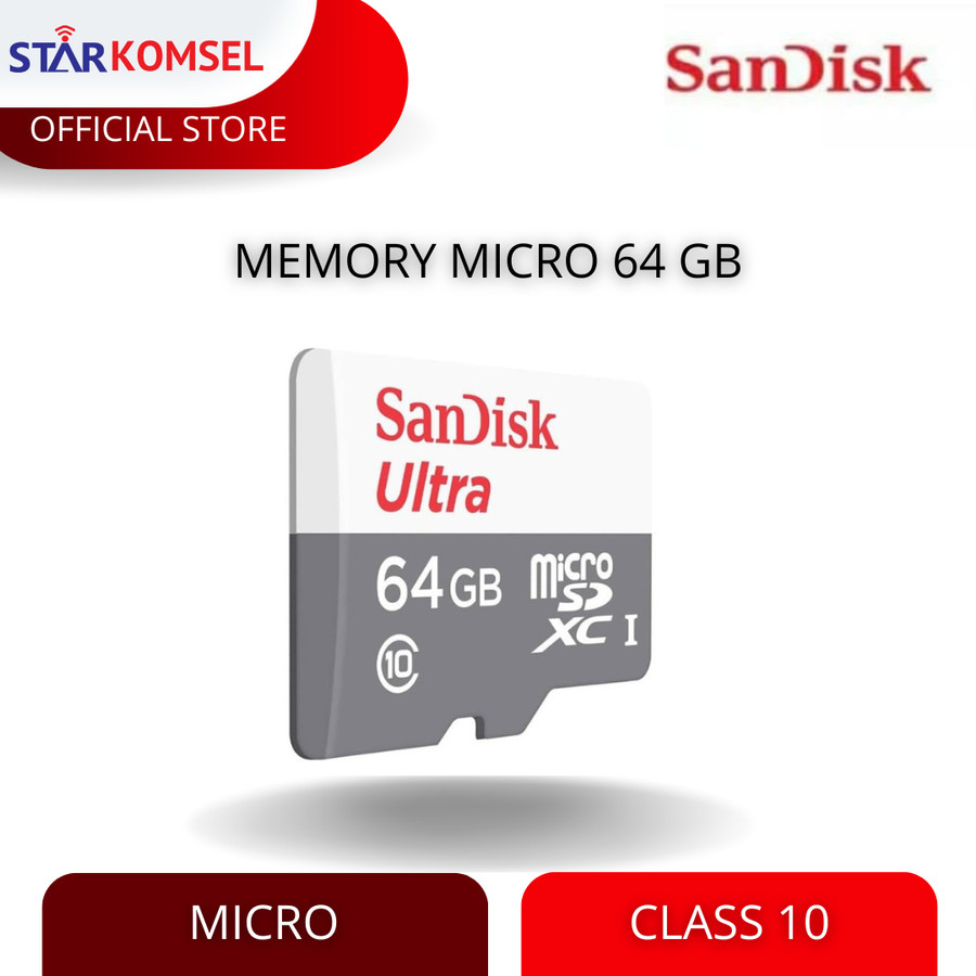 Jual MEMORY MICRO SANDISK 64GB ORIGINAL (MEMORY HP / MEMORY KAMERA ...