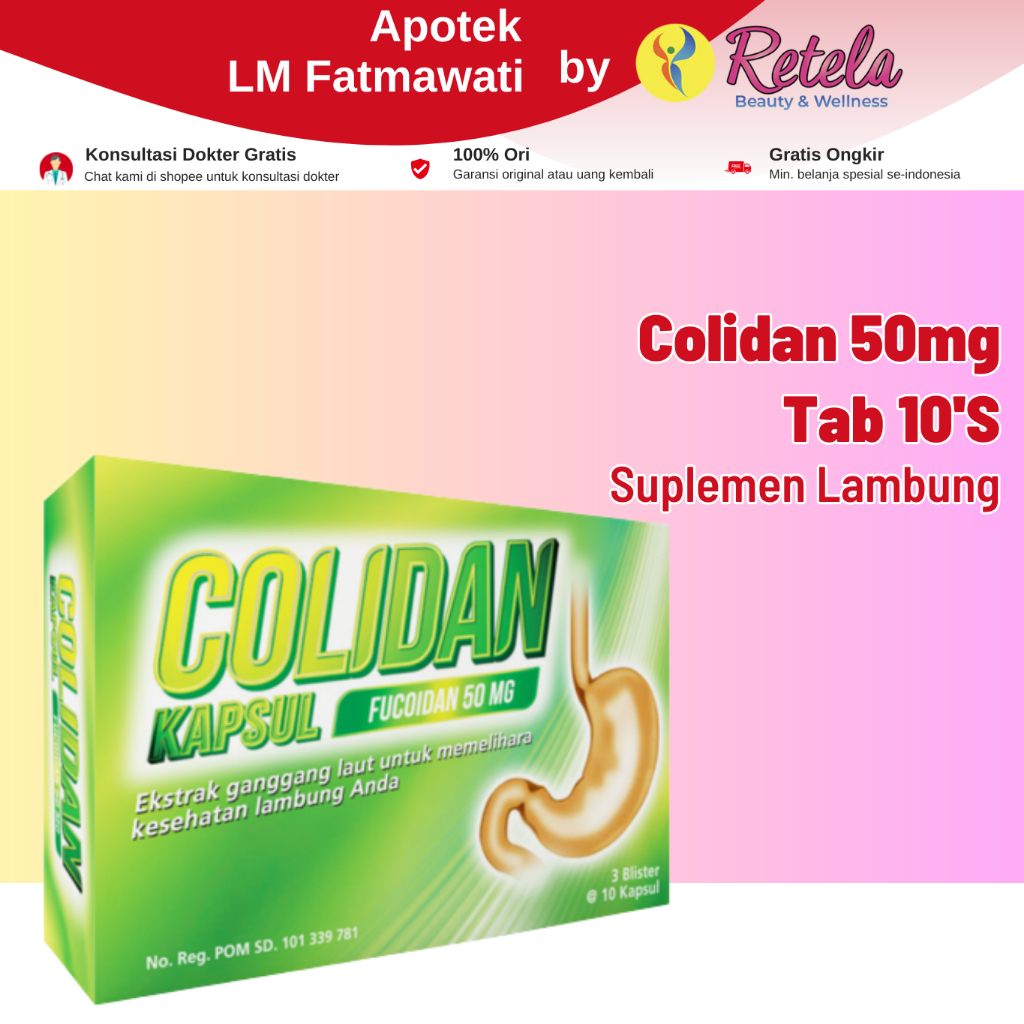 Jual COLIDAN FUCOIDAN 50MG, 1 BLISTER ISI 10 KAPSUL | Shopee Indonesia